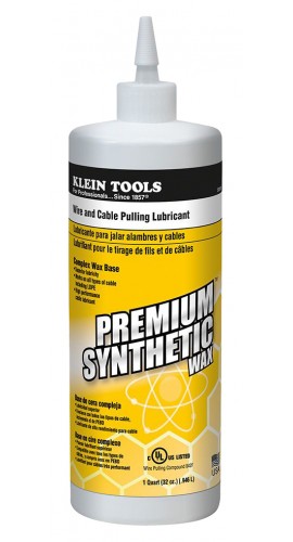 Klein Tools 51010 Premium Synthetic Wax Cable Pulling Lube, 0.25 gal-