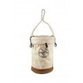 Klein Tools 5104VT Leather-Bottom Canvas Bucket with top-