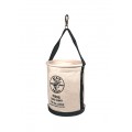 Klein Tools 5109S Straight-Wall Canvas Bucket with swivel snap, 12&quot;-