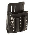 Klein Tools 5126 Leather Tool Pouch with 5 pockets and knife snap-