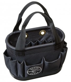 Klein Tools 5144BHB14OS 29-Pocket Aerial Hard-Body Bucket, black-