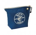 Klein Tools 5539BLU Zippered Canvas Consumables Bag, blue-