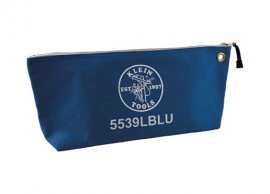 Klein Tools 5539LBLU Canvas Tool Bag with zipper, large, blue-