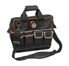 Klein Tools 55431 Tradesman Pro Lighted Tool Bag, 31 pockets-