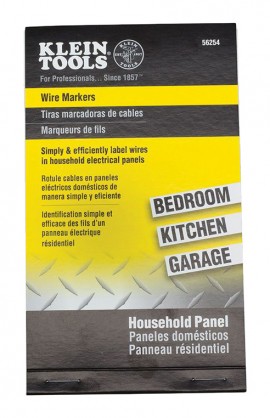 Klein Tools 56254 Wire Marker Book for Household Electrical Panel-