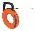 Klein Tools 56350 Fiberglass Fish Tape with spiral steel leader, 50&#039;-