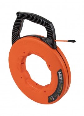 Klein Tools 56383 Multi-Groove Fiberglass Fish Tape with nylon tip, 100'-