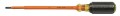 Klein Tools 601-7-INS Insulated Screwdriver with 3/16&amp;quot; cabinet tip and 7&amp;quot; shank-