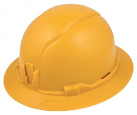 Klein Tools 60489 Hard Hat, Non-Vented, Full Brim Style, Yellow-