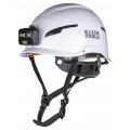 Klein Tools 60525 Safety Helmet, Type-2, Non-Vented Class E, with Rechargeable Headlamp-
