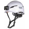 Klein Tools 60525 Safety Helmet, Type-2, Non-Vented Class E, with Rechargeable Headlamp-