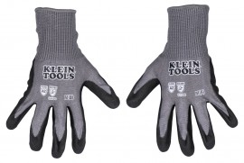 Klein Tools 60583 Knit Dipped Gloves, Cut Level A2, Touchscreen, Small, 2-Pair-