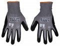 Klein Tools 60585 Knit Dipped Gloves, Cut Level A2, Touchscreen, Large, 2-Pair-