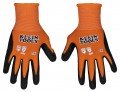 Klein Tools 60672 Knit Dipped Gloves, Cut Level A1, Touchscreen, Large, 1-Pair-