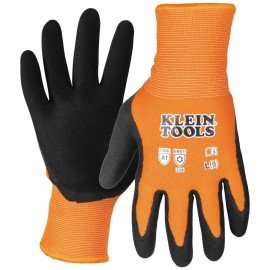Klein Tools 60836 Winter Knit Dipped Gloves, Cut Level A1, Touchscreen, Large-