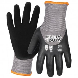 Klein Tools 60839 Winter Knit Dipped Gloves, Cut Level A4 Touchscreen, Large-