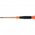 Klein Tools 6233INS Insulated Precision Screwdriver, #0 Phillips, 3-Inch Shank-
