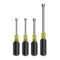 Klein Tools 633 4-Piece Nut Driver Set, 3&quot; shafts-
