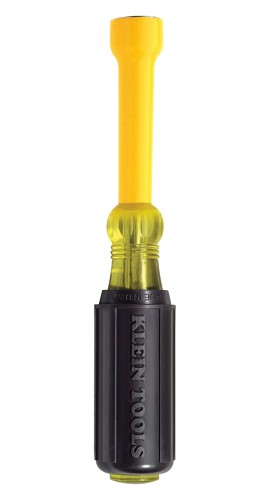 Klein Tools 640-1/4 Coated Nut Driver, 0.25&quot;, 3&quot; hollow shaft-