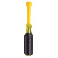 Klein Tools 640-1/4 Coated Nut Driver, 0.25&quot;, 3&quot; hollow shaft-