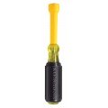Klein Tools 640-1/4 Coated Nut Driver, 0.25", 3" hollow shaft-