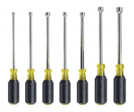 Klein Tools 647 Nut Driver Set with 6&amp;quot; shafts, 7 pieces-