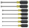 Klein Tools 647M Nut Driver Set with magnetic tips and 6&amp;quot; shafts, 7 pieces-