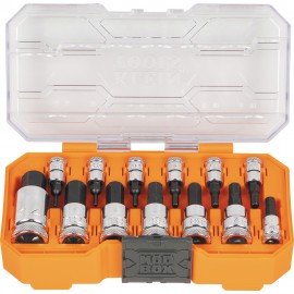 Klein Tools 65213HEXM Knurled Hex Bit Socket Set, Metric, 13-Piece-
