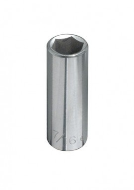 Klein Tools 65610 Deep 6-Point Socket, 0.25", 0.25" drive-