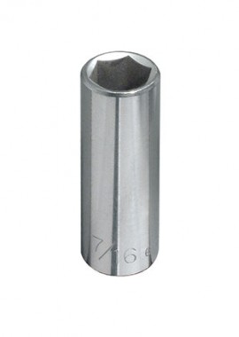 Klein Tools 65611 Deep 6-Point Socket, 0.28", 0.25" drive-