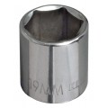 Klein Tools 65915 Metric 6-Point Socket, 15 mm, 0.375&quot; drive-
