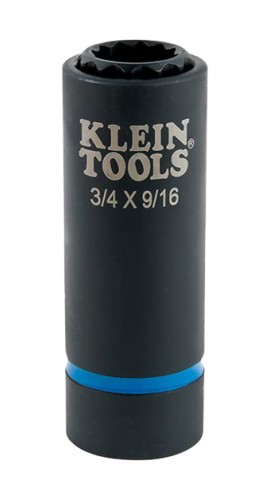 Klein Tools 66001 2-in-1 Impact Socket, 0.75 x 0.5625", 0.5" drive-