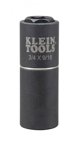 Klein Tools 66004 2-in-1 Impact Socket, 0.75"/0.56", 0.5" drive-