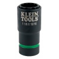 Klein Tools 66016 2-in-1 Impact Socket, 12-point, 1 &amp;frac18; and 15/16&amp;quot;-