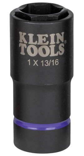Klein Tools 66065 2-in-1 Impact Socket, 6-Point, 1 and 13/16-Inch-
