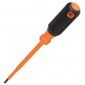 Klein Tools 6816INS Insulated Screwdriver, &lt;sup&gt;3&lt;/sup&gt;&amp;frasl;&lt;sub&gt;16&lt;/sub&gt;&amp;quot; cabinet tip, 6&amp;quot; round shank-