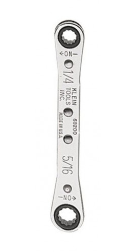 Klein Tools 68200 Ratcheting Box Wrench, 0.25 x 0.3125"-