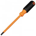 Klein Tools 6826INS Insulated Screwdriver, &amp;frac14;&amp;quot; cabinet tip, 6&amp;quot; round shank-