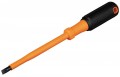 Klein Tools 6866INS Insulated Screwdriver, &lt;sup&gt;5&lt;/sup&gt;&amp;frasl;&lt;sub&gt;16&lt;/sub&gt;&amp;quot; cabinet tip, 6&amp;quot; round shank-