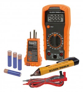 Klein Tools 69149P Test Kit with multimeter, non-contact volt tester, receptacle tester-