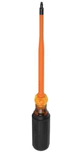 Klein Tools 6986INS Slim-Tip 1000V Insulated Screwdriver, #1 Square, 6-Inch Round Shank-