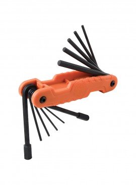 Klein Tools 70550 Pro Folding Hex Key Set, 11 keys-