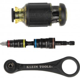 Klein Tools 85515HD Flip Socket, Mini Ratchet and Multi-Bit Driver Set, 3-Piece-