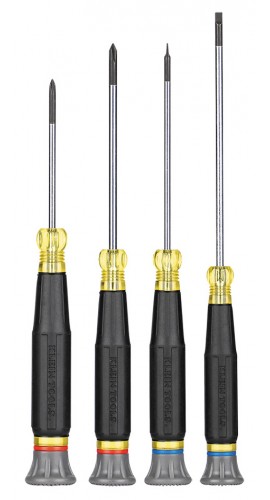 Klein Tools 85615 Precision Screwdriver Set, Slotted, and Phillips 4-Piece-