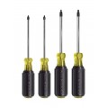 Klein Tools 85664 Square Recess Screwdriver Set, 4 pieces-