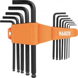 Klein Tools BLS12 L-Style Ball-End Hex Key Wrench Set, SAE, 12-Piece-