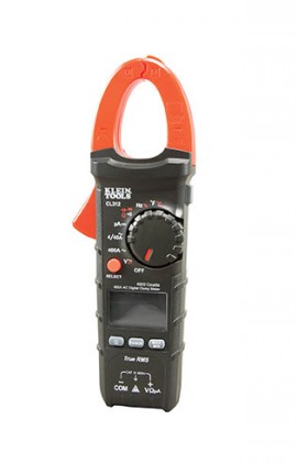 Klein Tools CL312 Clamp Meter, HVAC digital AC auto-ranging tester, 400 A with temp-