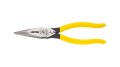 Klein Tools D203-8NCR Long-Nose Side-Cutting Pliers, strip/crimp, 8&quot;-