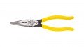 Klein Tools D203-8NCR Long-Nose Side-Cutting Pliers, strip/crimp, 8&quot;-