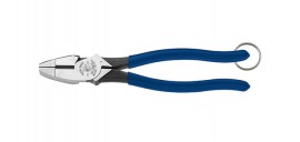 Klein Tools D213-9NETT High-Leverage Side-Cutting Pliers, tether ring-
